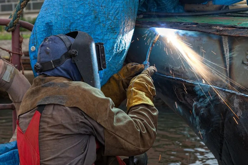 Welder at work
